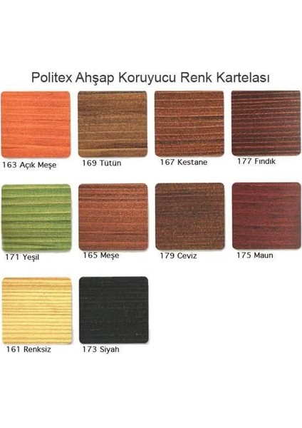 Politex Su Bazlı Ahşap Koruyucu 2,5 lt Açık Meşe