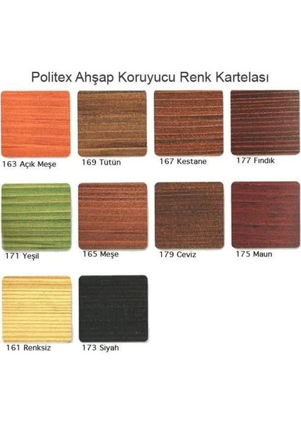 Politex Su Bazlı Ahşap Koruyucu 2,5 lt Ceviz