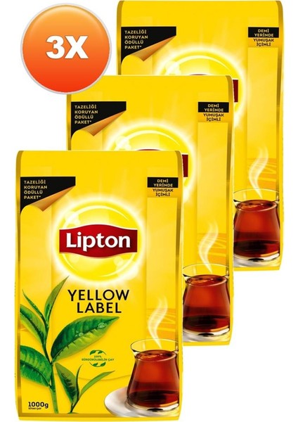 Yellow Label Dökme Çay 1000 gr 3'lü