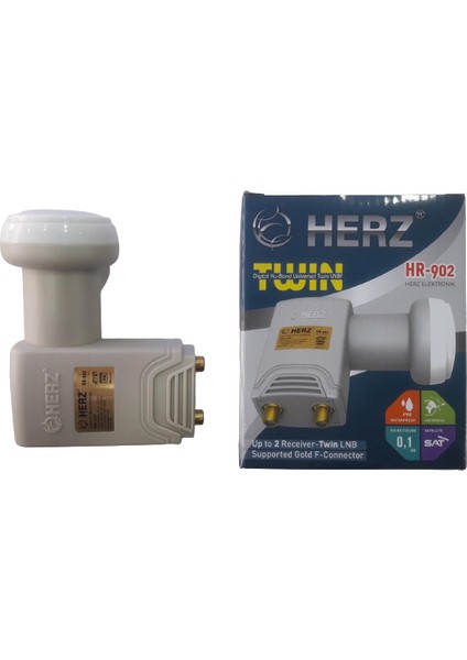 HR-902 Çift Çıkışlı Universal Lnb Full Hd 0.1db Gold