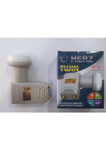 HR-902 Çift Çıkışlı Universal Lnb Full Hd 0.1db Gold