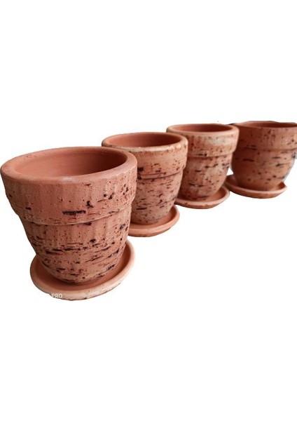 Armenbotanik 4 Adet Antik Görünümlü Toprak Saksı 12 x 12 cm fiyatları