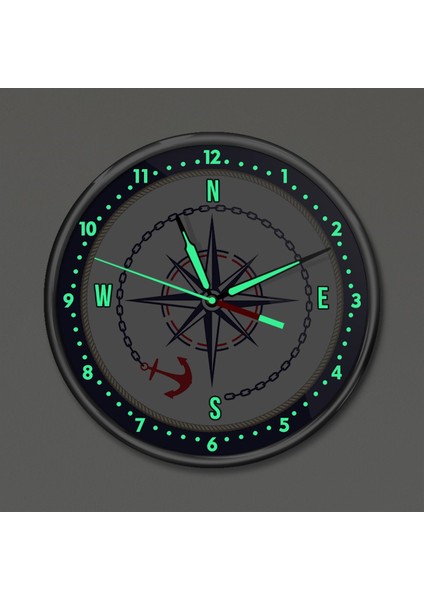 Premium Gece Parlayan Denizci Çocuk Odası Duvar Saati PFS-1733 fiyatları