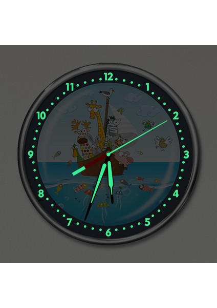 Premium Gece Parlayan Komik Denizciler Çocuk Odası Duvar Saati PFS-1729 fiyatları