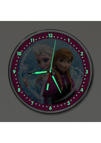 Premium Gece Parlayan Frozen Elsa Çocuk Odası Duvar Saati PFS-1789 fiyatları