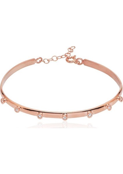 Beyaz Taşlı Gümüş Bilezik