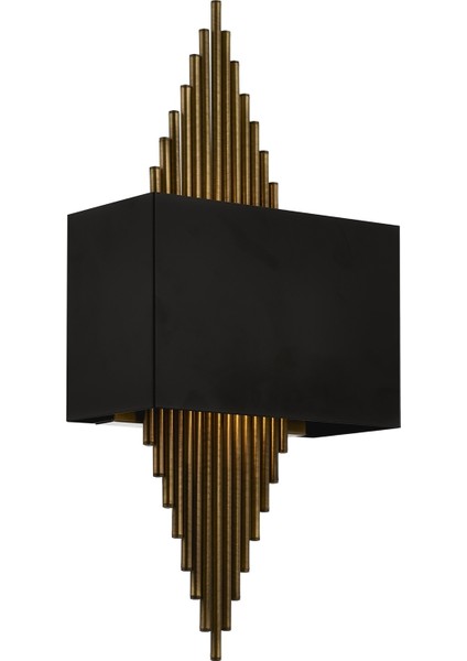 AP-62175-01 Siyah Boyalı Aplik E14 Metal 25x13cm