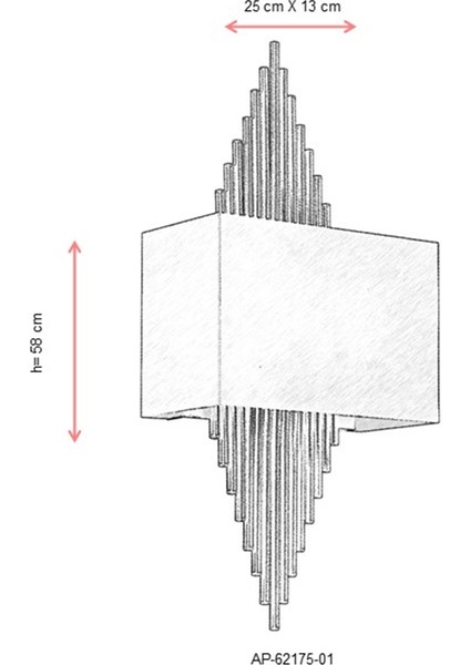 AP-62175-01 Siyah Boyalı Aplik E14 Metal 25x13cm fiyatları