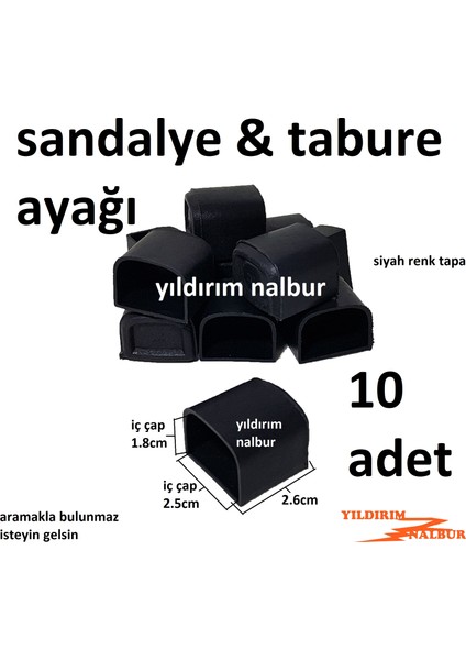 Sandalye Ayağı Siyah D Model Masa Ayağı Plastik Tabure Ayağı