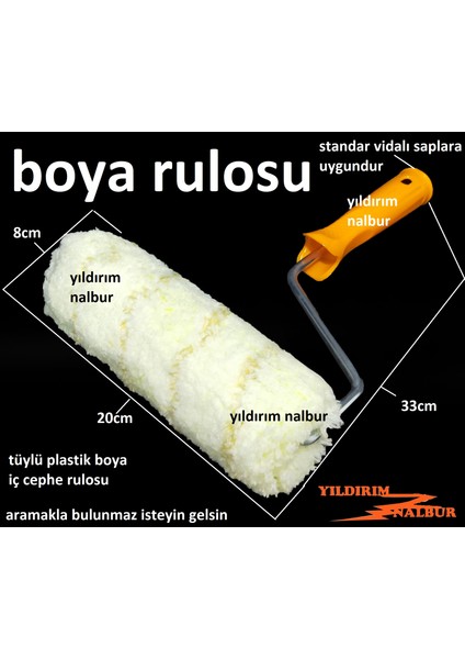 Rulo Tüylü Plastik Boya Rulosu Duvar Boyası Için 20 Lik