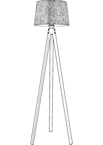 AVONNI LM-65214-1E Eskitme Kaplama Lambader E27 Ahşap Kumaş 40cm