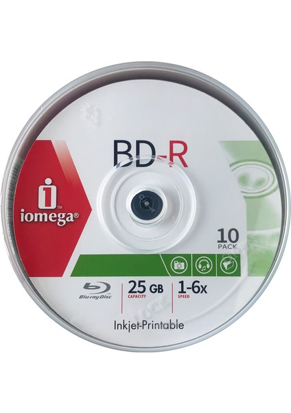 Blu-Ray Bd-R Prıntable 25GB 10'lu Cakebox Bluray Bd-R
