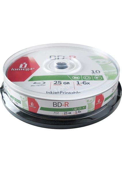 Blu-Ray Bd-R Prıntable 25GB 10'lu Cakebox Bluray Bd-R