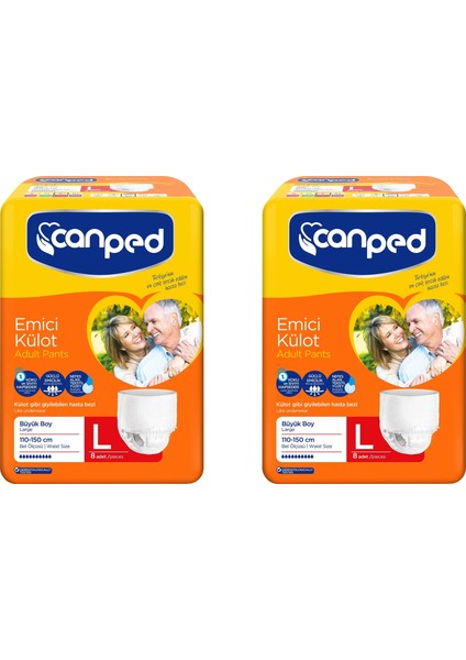 Emici Külot Büyük Boy Large 8'li x 2