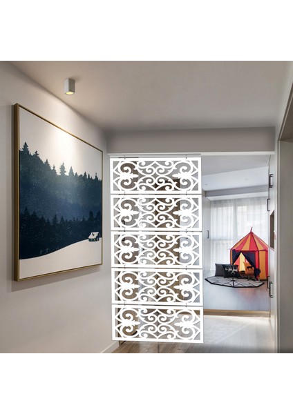 Liar Askılı Seperatör - LAS-206 - (6 mm) - (85 cm x 210 cm) - (Beyaz)