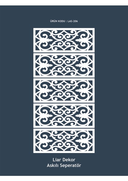 Liar Askılı Seperatör - LAS-206 - (6 mm) - (85 cm x 210 cm) - (Beyaz) modelleri