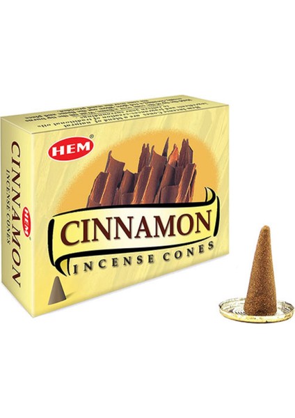 Tarçın Cinnamon Kokulu Tütsü Altlığı Hediyeli 120 Adet Uzun Yanma Süreli Konik Tütsü fiyatları