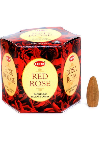 Original Boutique Kırmızı Gül Red Rose Kokulu 480 Adet Uzun Yanma Süreli Konik Tütsü