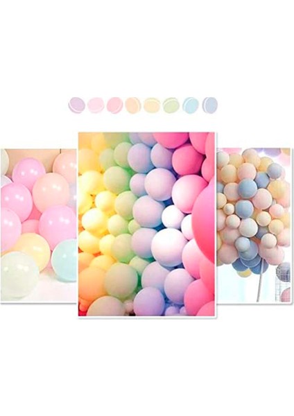 100 Adet Pastel Zincir Balon Seti modelleri