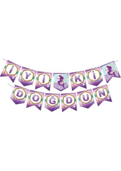 Deniz Kızı Iyiki Doğdun Banner Zigzag