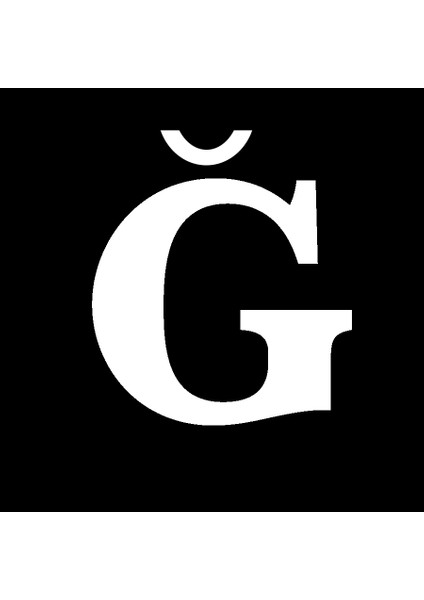 Karton Harf Banner Beyaz Ğ