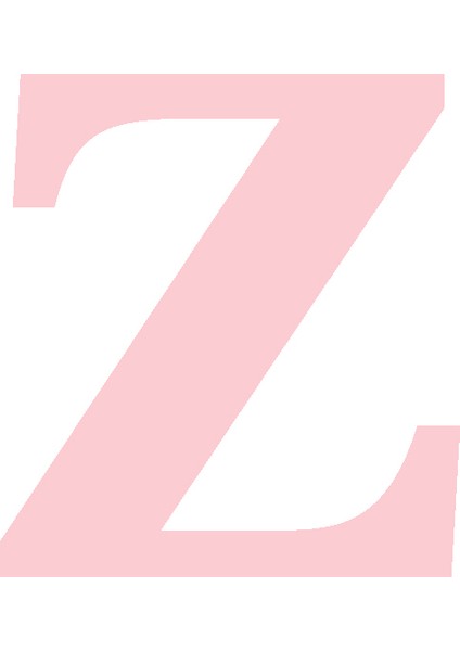 Karton Harf Banner Pembe Z