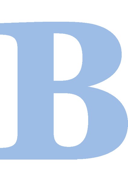 Karton Harf Banner Mavi B