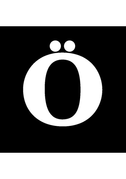 Karton Harf Banner Beyaz Ö