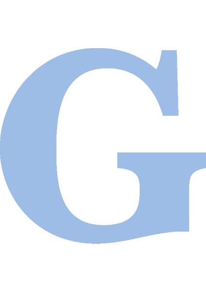 Karton Harf Banner Mavi G