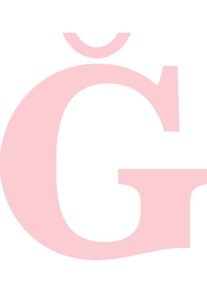 Karton Harf Banner Pembe Ğ