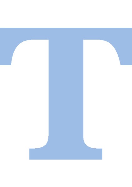 Karton Harf Banner Mavi T