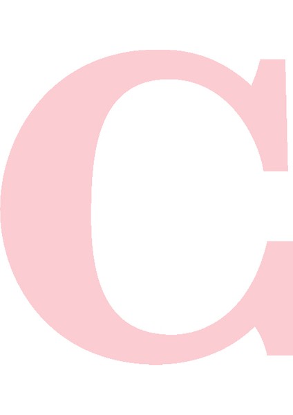 Karton Harf Banner Pembe C