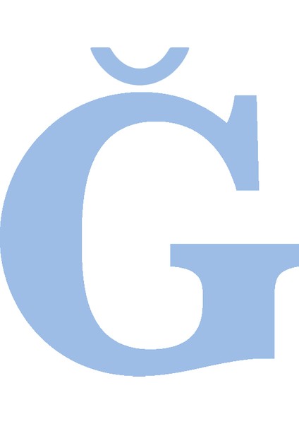 Karton Harf Banner Mavi Ğ