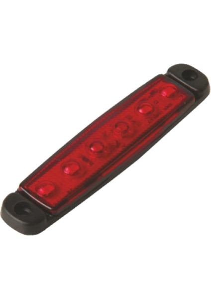 6 LED 24 V Parmak Lamba Kırmızı 10 Adet