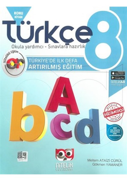 Nitelik Yayınları 8. Sınıf LGS Türkçe Artırılmış Konu Kitabı