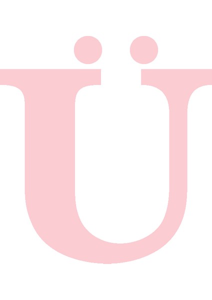 Karton Harf Banner Pembe Ü