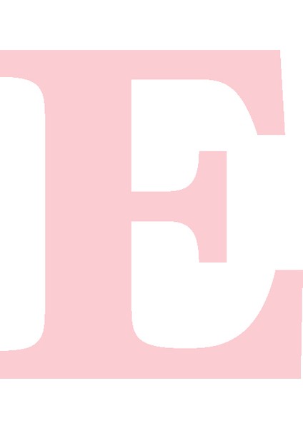Karton Harf Banner Pembe E