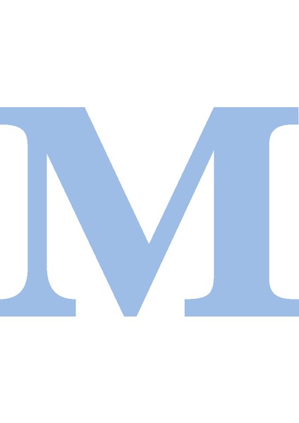 Karton Harf Banner Mavi M