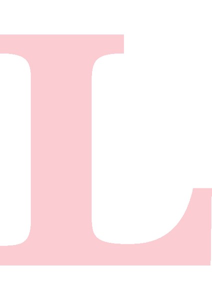 Karton Harf Banner Pembe L