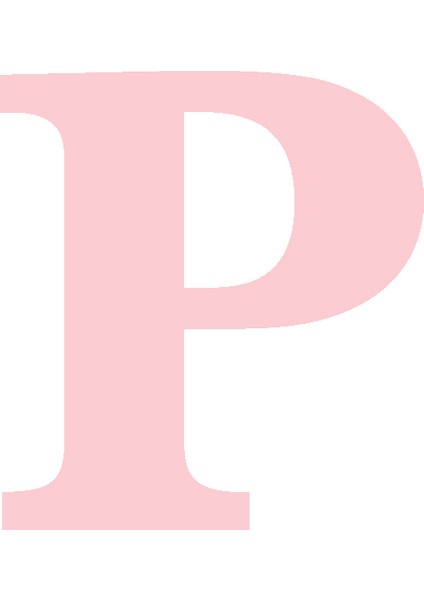 Karton Harf Banner Pembe P