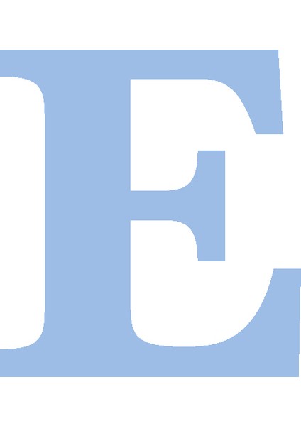 Karton Harf Banner Mavi E