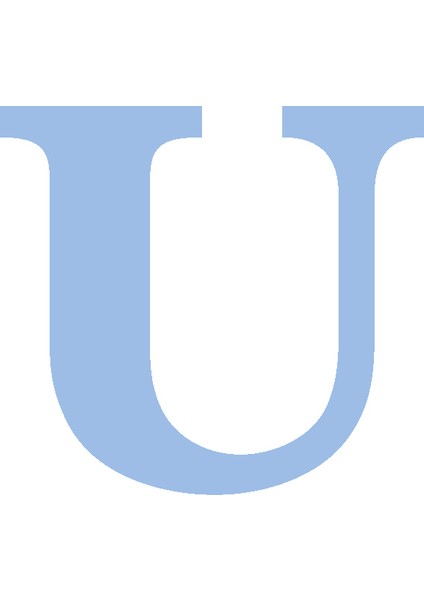 Karton Harf Banner Mavi U