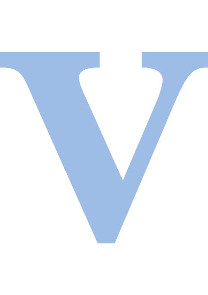 Karton Harf Banner Mavi V