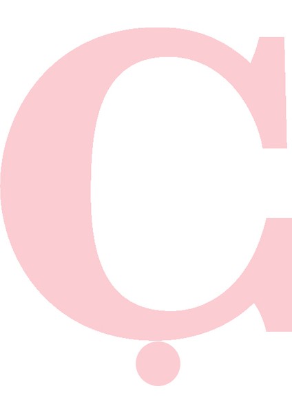 Karton Harf Banner Pembe Ç