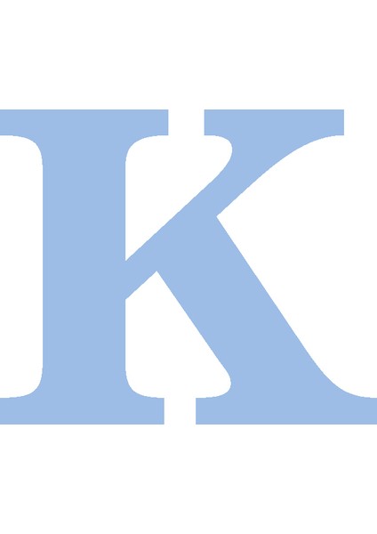 Karton Harf Banner Mavi K