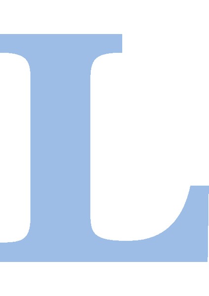 Karton Harf Banner Mavi L