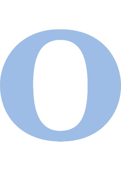 Karton Harf Banner Mavi O