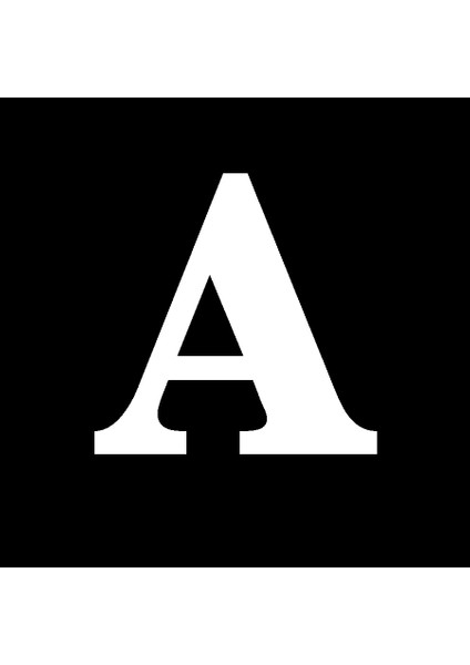 Karton Harf Banner Beyaz A