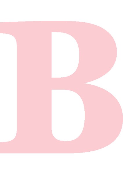Karton Harf Banner Pembe B