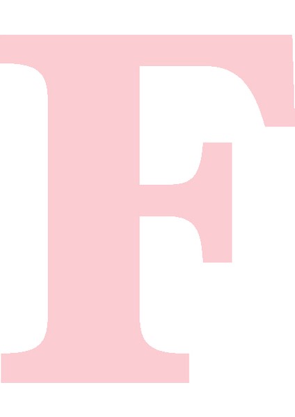 Karton Harf Banner Pembe F